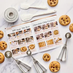 Cookie dough scoop from Temu for uniform cookie size”