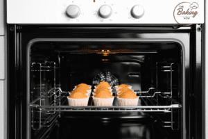 Correct placement of cookie tray in oven to avoid burning