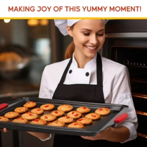 Non-stick cookie baking tray used for even baking