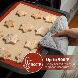 Parchment paper lining baking tray to prevent cookie sticking