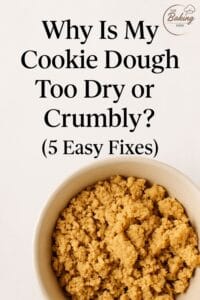 Dry and crumbly cookie dough due to unbalanced ingredients