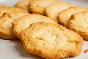 Crispy cookie made with white granulated sugar