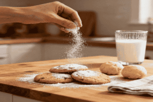 Fixing over-salted cookies by adding dough or sprinkling powdered sugar
