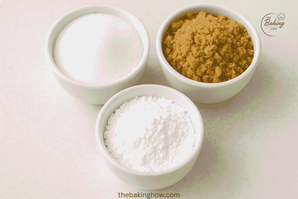 Comparison of granulated sugar, brown sugar, and powdered sugar for the creaming method.